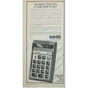 Bowmar 901B Electronic Handheld Calculator Vintage 1972 Print Ad AD Calculator